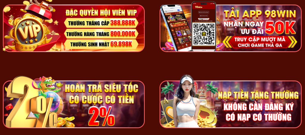 Đá gà 98Win tri ân người chơi rất nhiều khuyến mãi